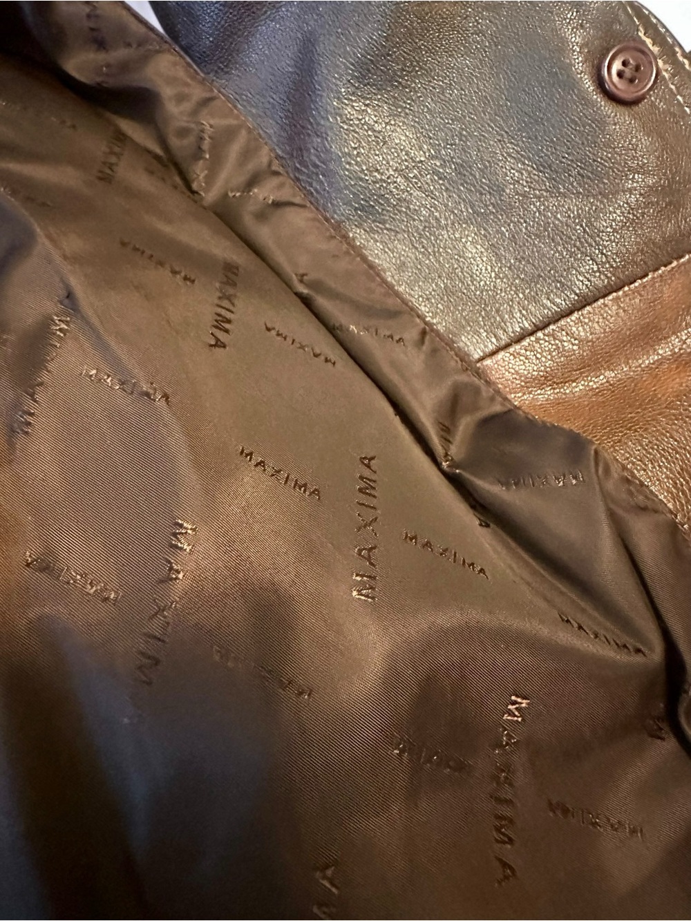 Wilsons Leather Dark Brown Leather Coat with Contrast Stitching - Picture 8 of 8